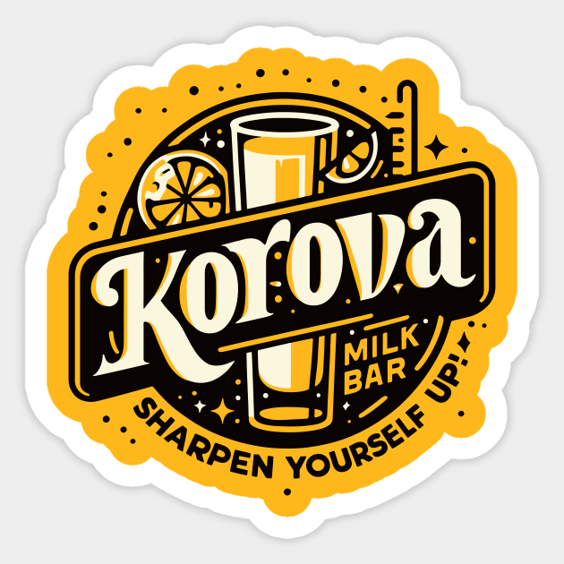 Korova Milk Bar Sticker by Woah_Jonny